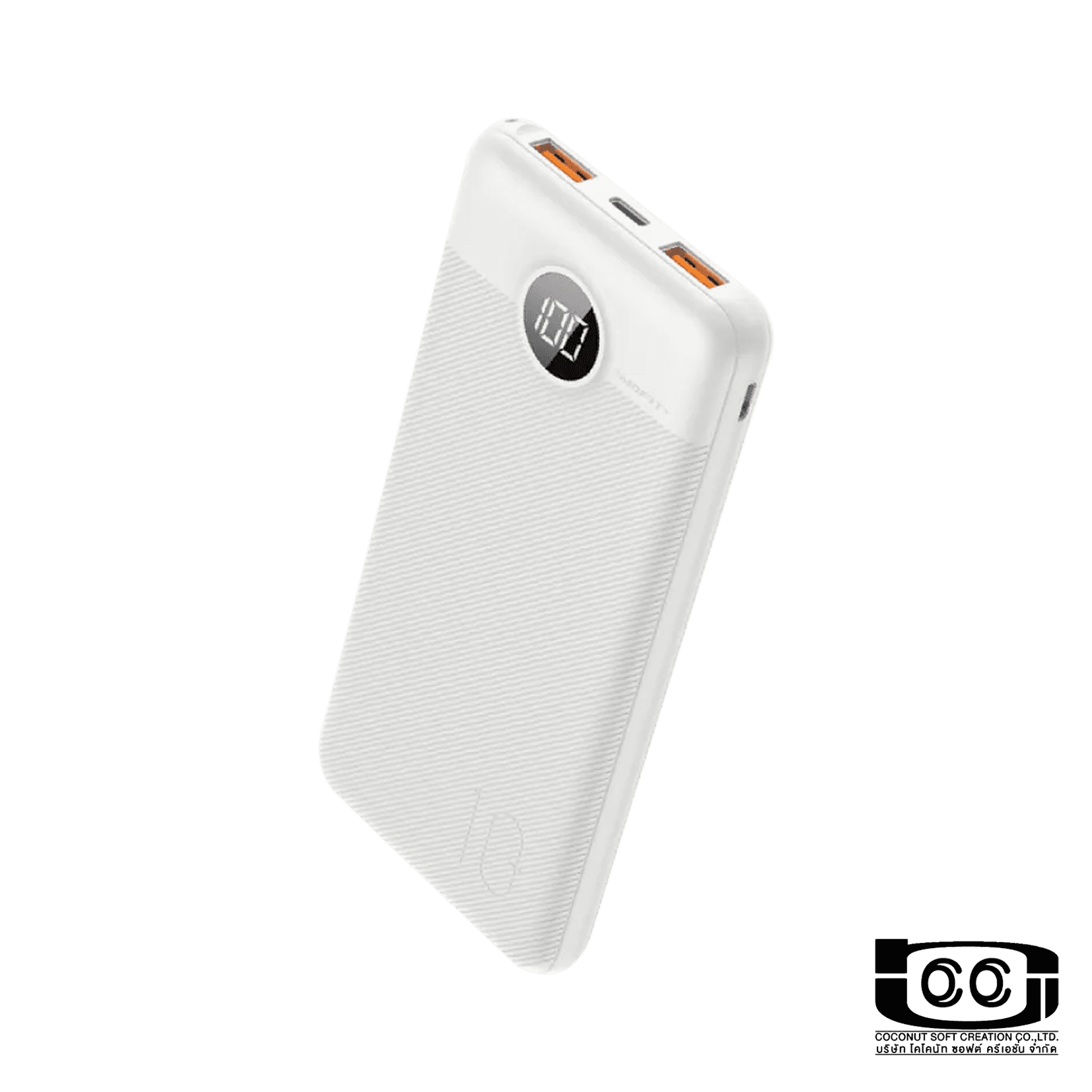 พาวเวอร์แบงค์ PWB MP10-06PDP LED&w/cable 10K mAh WH
